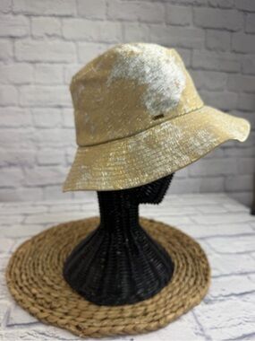 Eugenia Kim Bucket/ Sun Hat. Metallic and Gold.